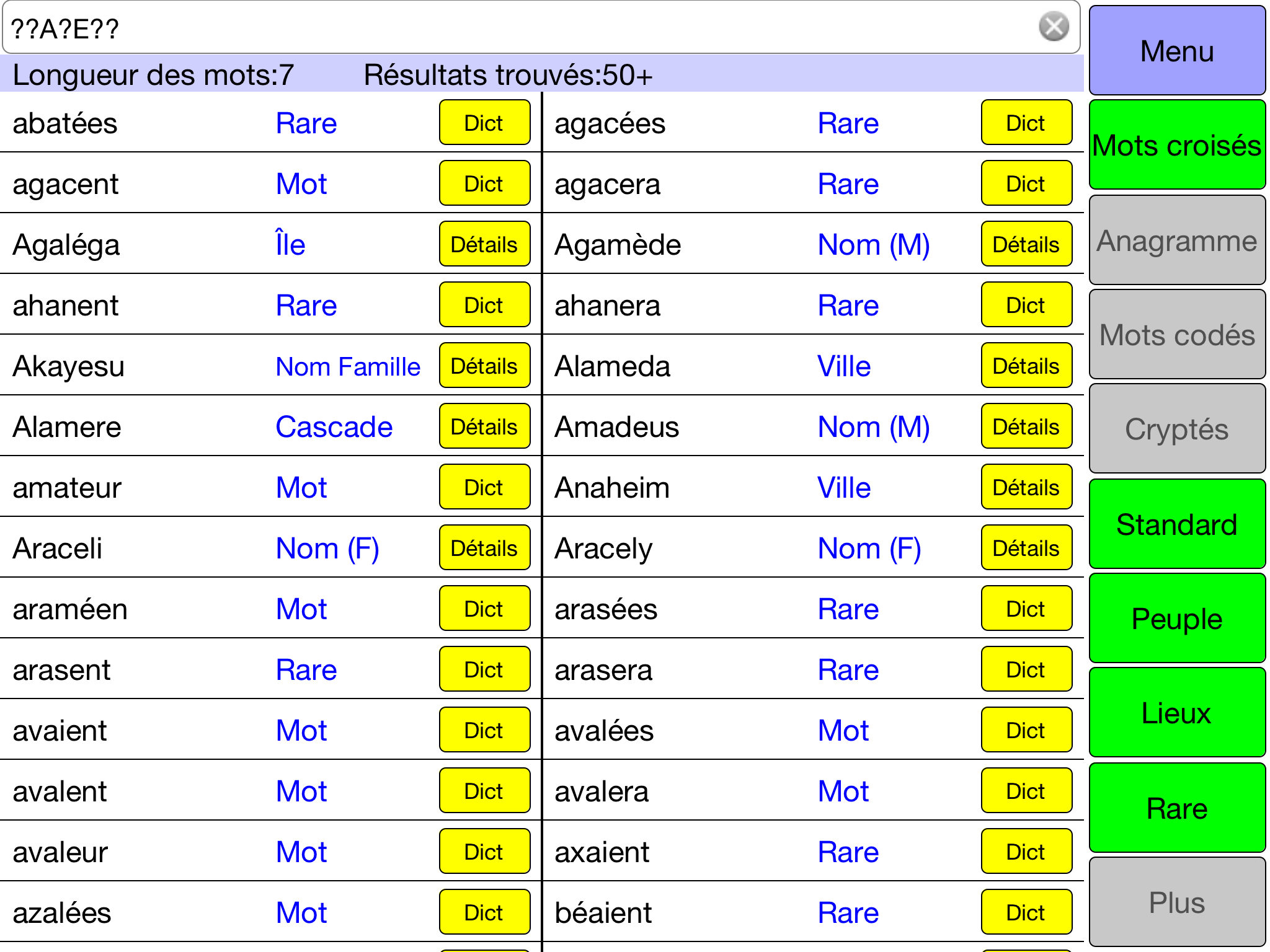 Aide de Mots Croisés